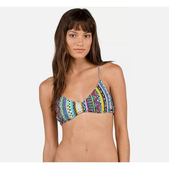 Volcom Women's Locals V Neck Bikini Top sz S - Picture 1 of 3